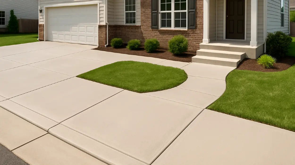a concrete porch and sidewalk from Concrete Contractor Austin in Bastrop, TX - Bastrop TX