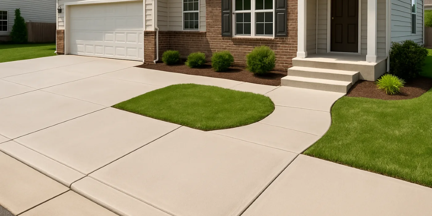 a concrete porch and sidewalk from Concrete Contractor Austin in Bastrop, TX - Bastrop TX