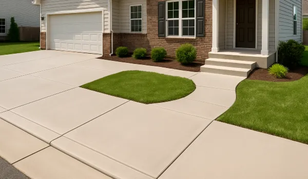a concrete porch and sidewalk from Concrete Contractor Austin in Bastrop, TX - Bastrop TX