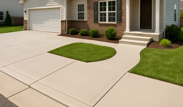 a concrete porch and sidewalk from Concrete Contractor Austin in Austin, TX - Concrete sidewalk building