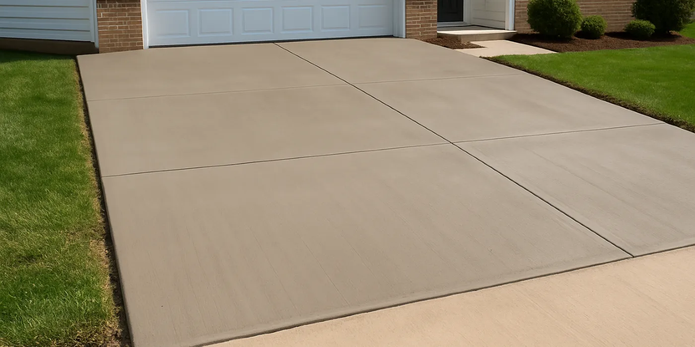 a brand new concrete driveway from Concrete Contractor Austin in Austin, TX - Concrete Slab Foundation