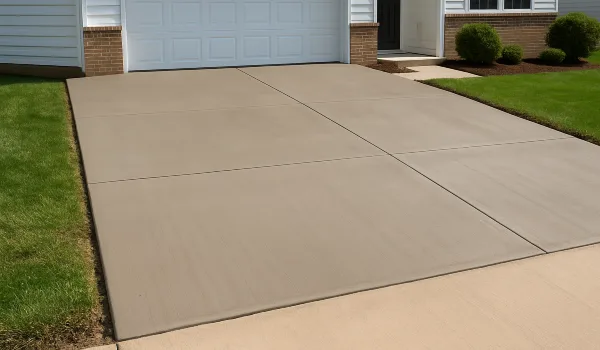 a brand new concrete driveway from Concrete Contractor Austin in Austin, TX - Concrete Slab Foundation