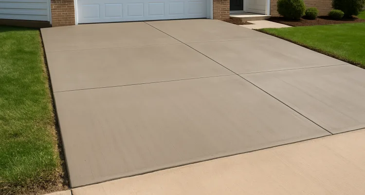 a brand new concrete driveway from Concrete Contractor Austin in Austin, TX - Concrete Slab Foundation