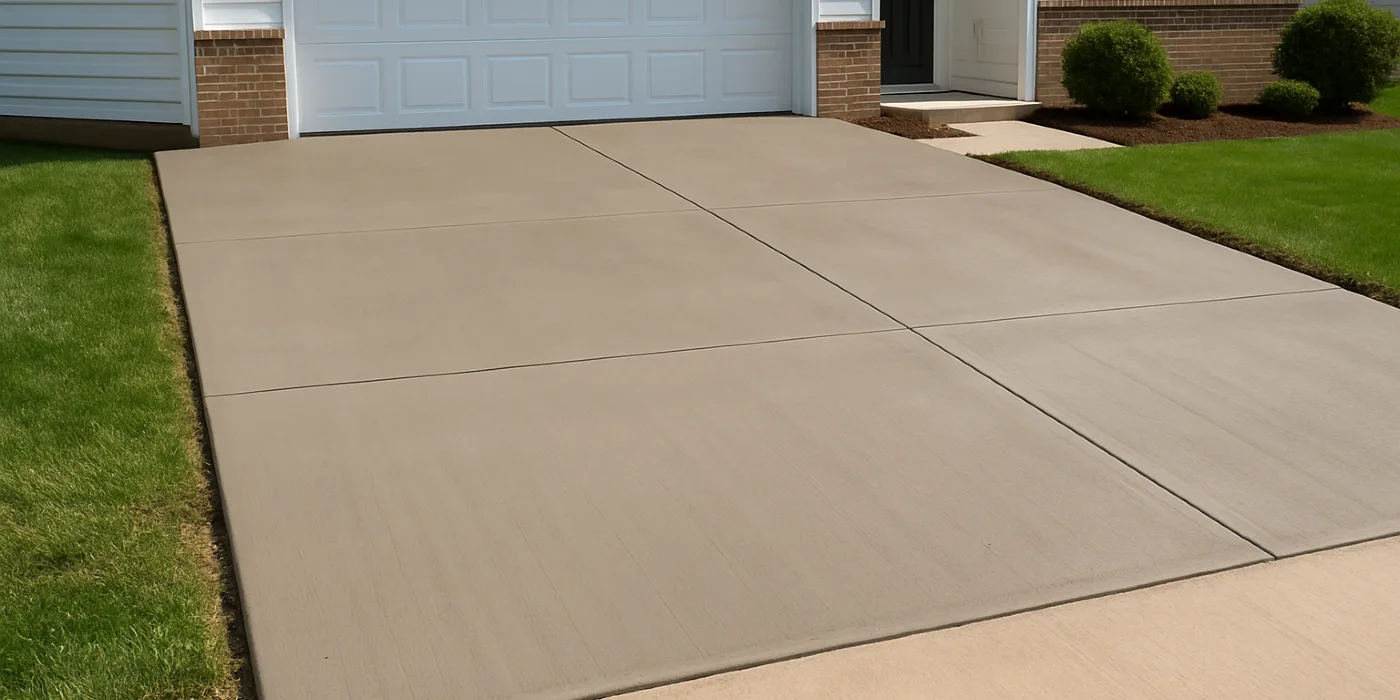 a brand new concrete driveway from Concrete Contractor Austin in Leander, TX - Leander TX